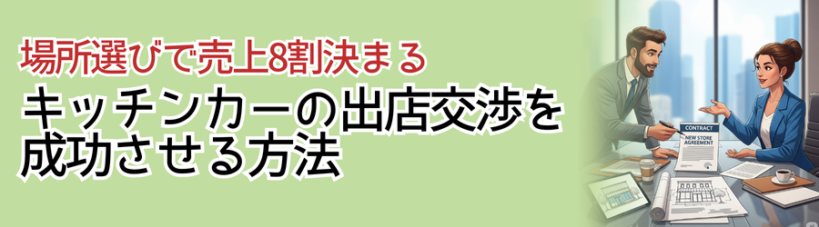 【2025年版】キッチンカーの出店交渉を成功させる方法｜場所選びで売上8割決まる