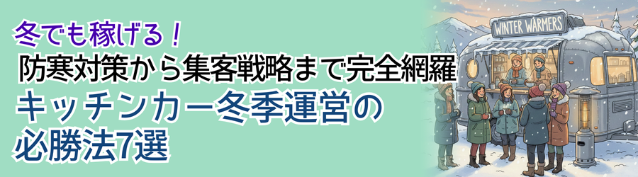 冬でも稼げる！キッチンカー冬季運営の必勝法7選｜防寒対策から集客戦略まで完全網羅